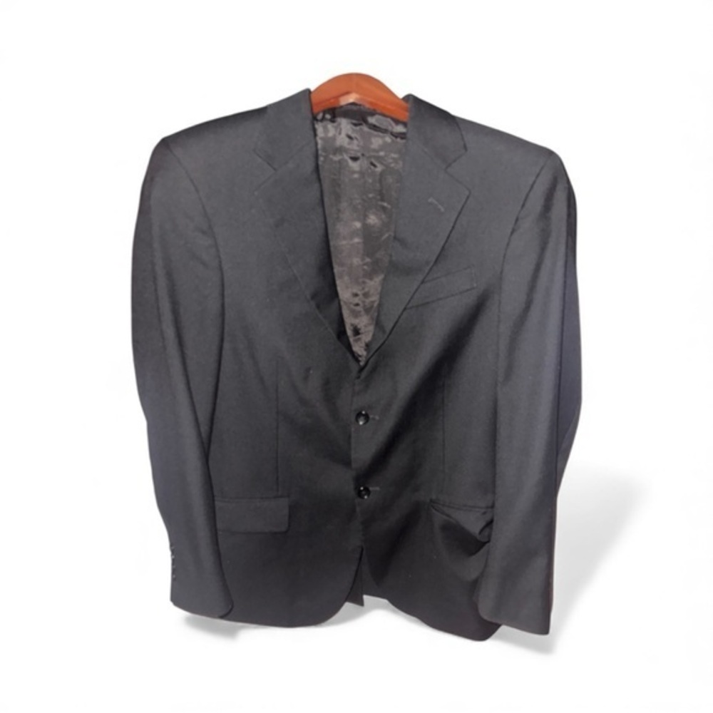 Dockers Charcoal Men's Suit Coat Blazer Fits Like a Men’s XL Wedding Guest Used